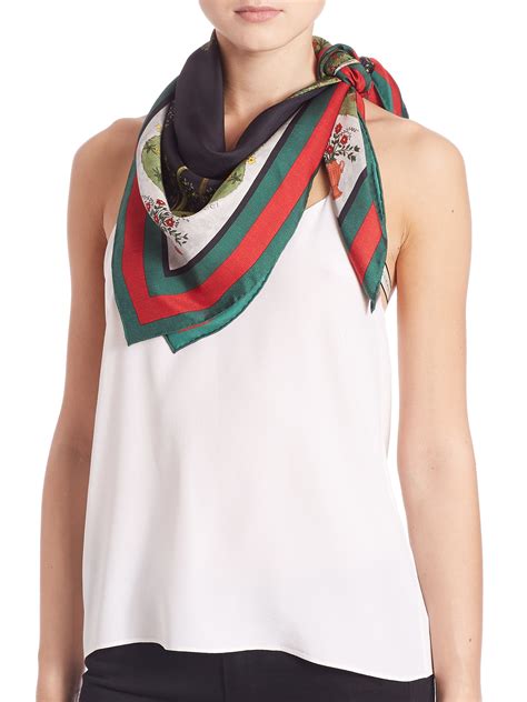 silk gucci scarf women.